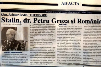 Stalin, dr. Petru Groza și România (I) - Sacrificul ostaşilor români pt. scurtarea celui de-al 2-lea război mondial